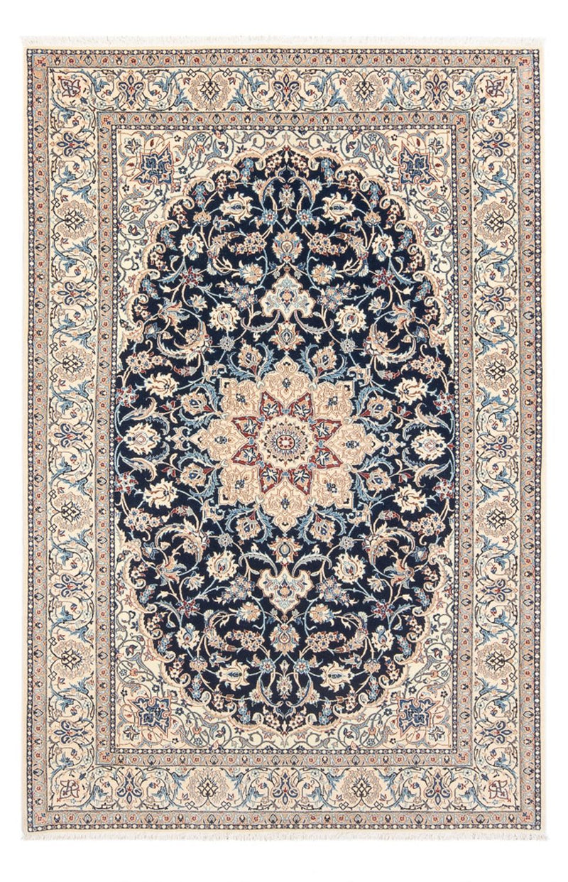 Perserteppich - Nain - Premium - 196 x 133 cm - dunkelblau