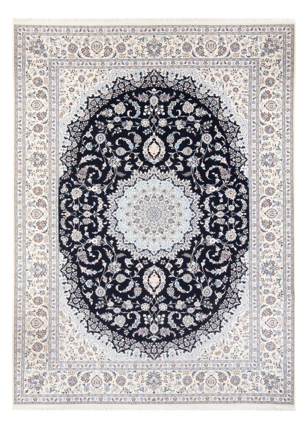 Perserteppich - Nain - Premium - 345 x 252 cm - dunkelblau