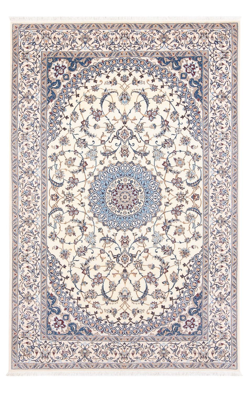 Perserteppich - Nain - Premium - 211 x 130 cm - creme