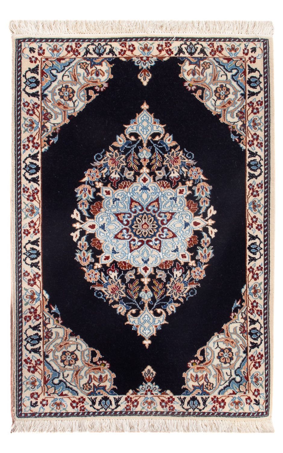 Perserteppich - Nain - Premium - 75 x 50 cm - dunkelblau