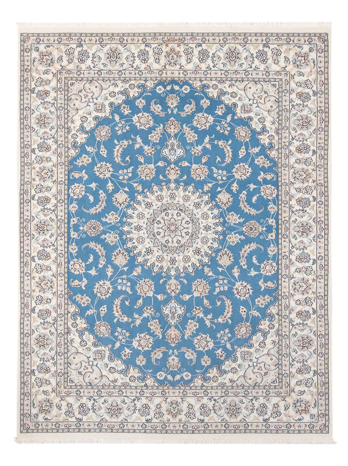 Perserteppich - Nain - Premium - 206 x 147 cm - blau