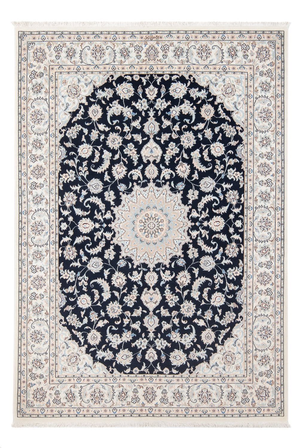 Perserteppich - Nain - Premium - 203 x 147 cm - dunkelblau