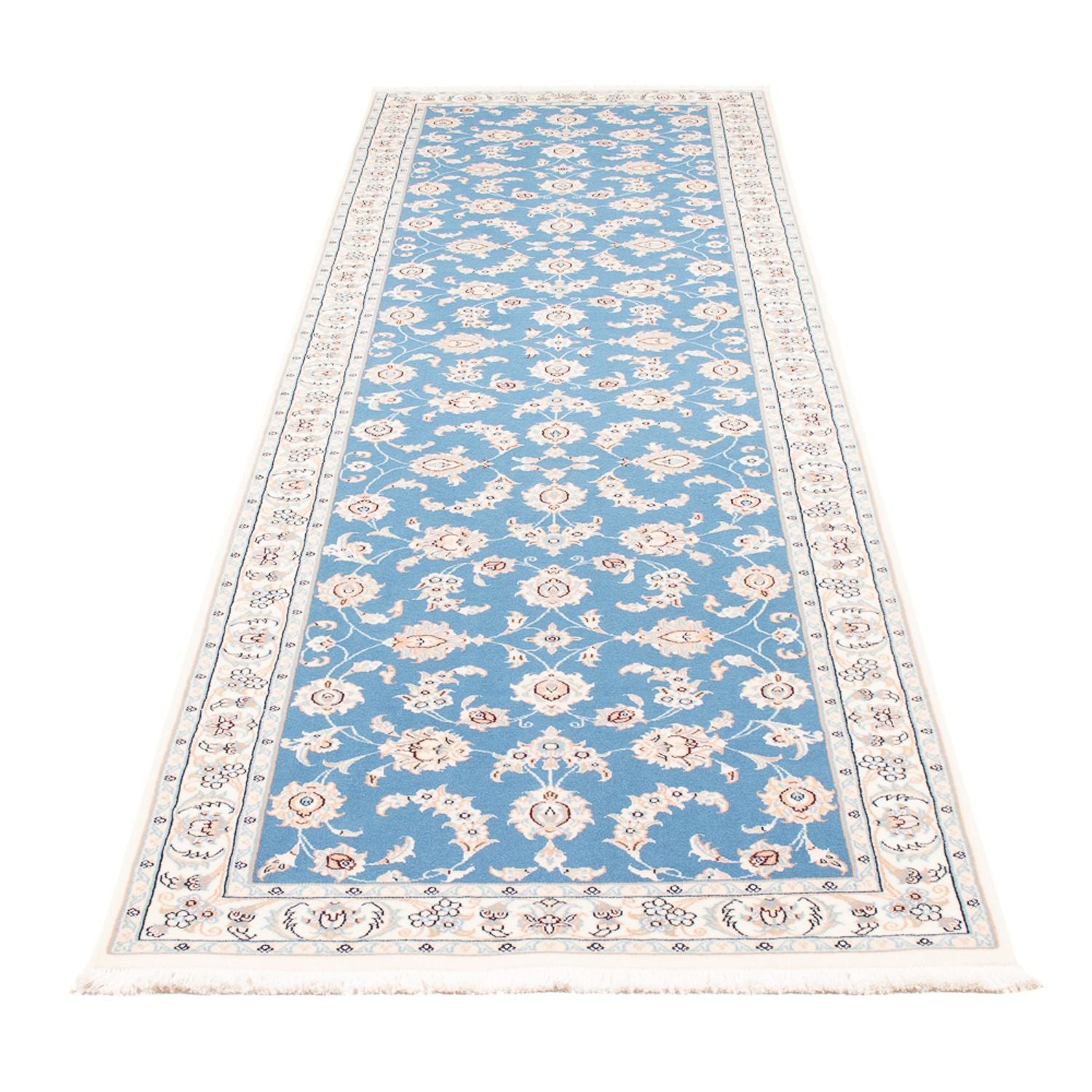 Läufer Perser - Nain - Premium - 298 x 80 cm - blau
