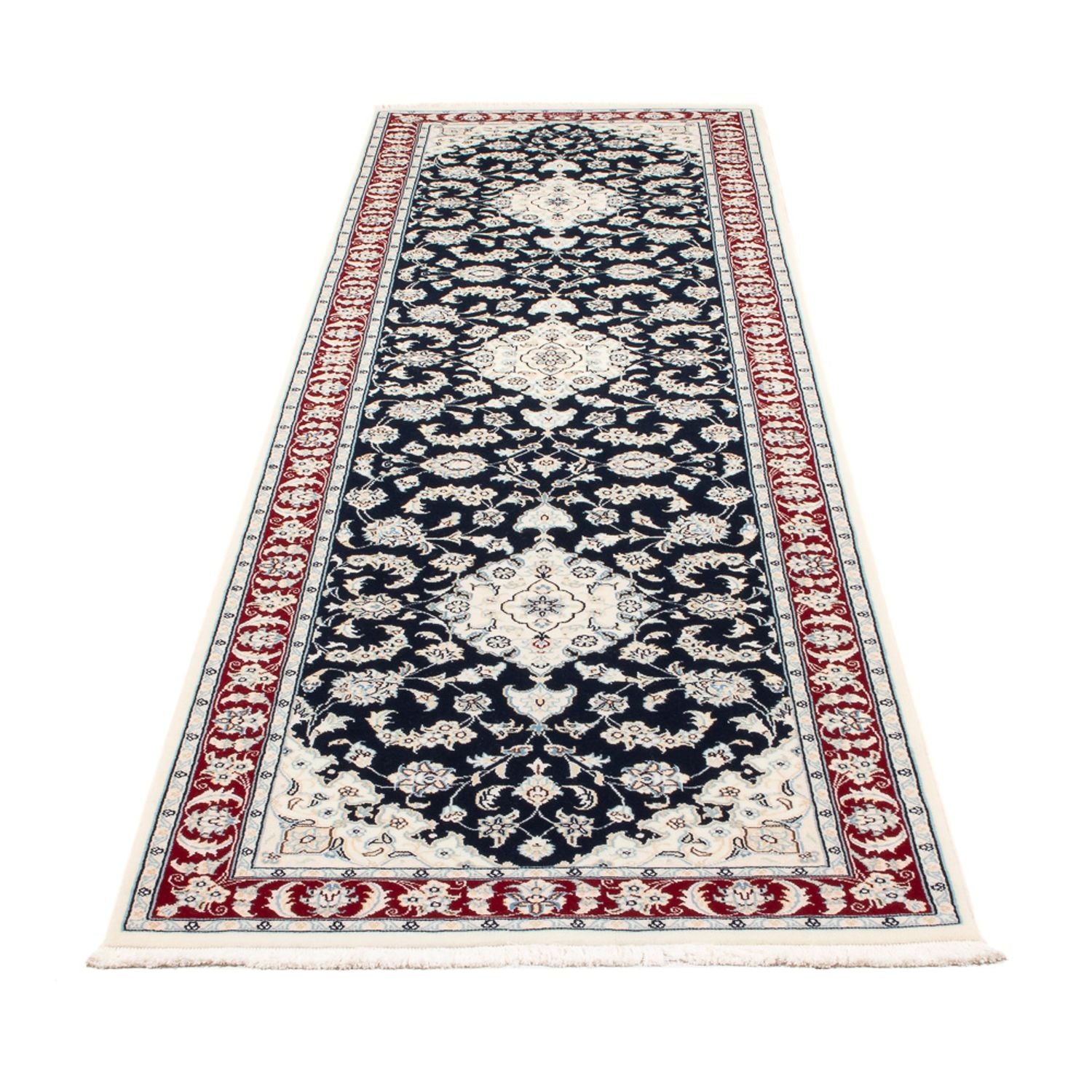 Läufer Perser - Nain - Premium - 292 x 80 cm - dunkelblau