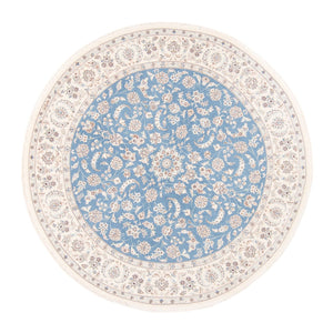 Perserteppich - Nain rund  - 200 x 200 cm - hellblau