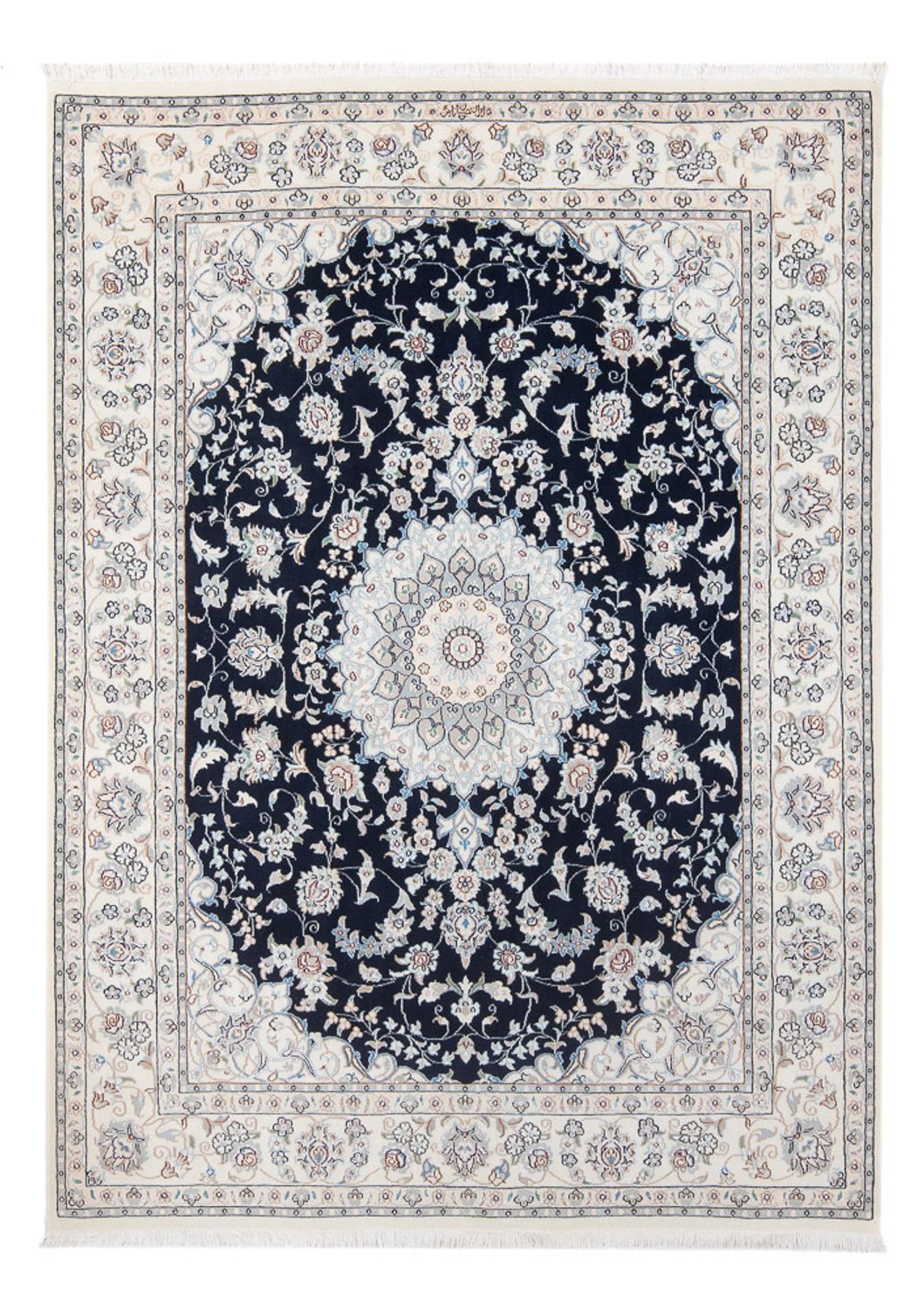 Perserteppich - Nain - Premium - 204 x 150 cm - dunkelblau