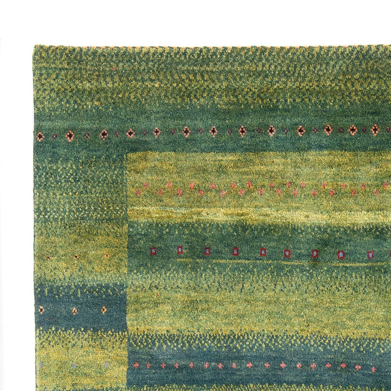 Gabbeh Teppich - Perser - 204 x 148 cm - dunkelgrün