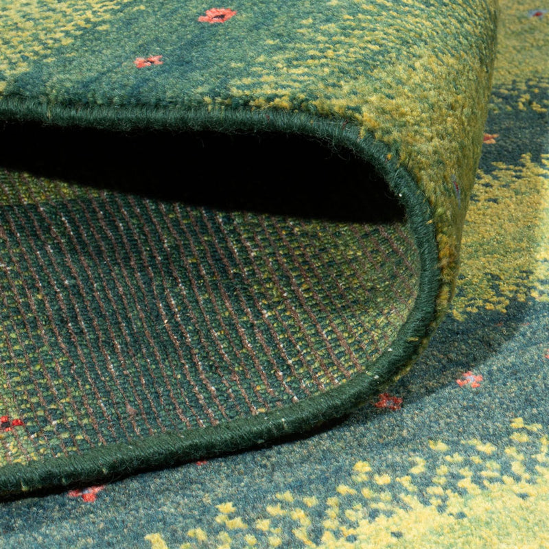 Gabbeh Teppich - Perser - 204 x 148 cm - dunkelgrün