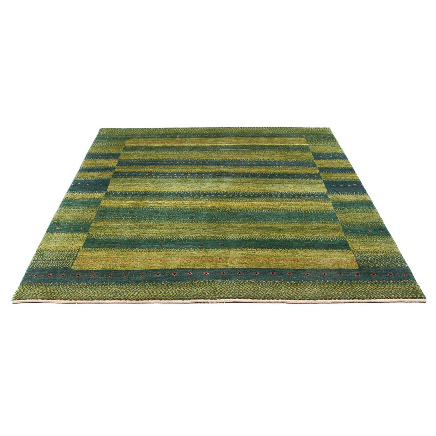 Gabbeh Teppich - Perser - 204 x 148 cm - dunkelgrün