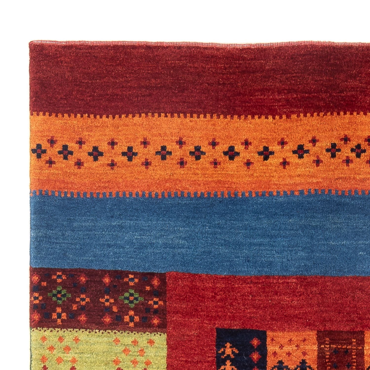 Gabbeh Teppich - Perser - 192 x 134 cm - mehrfarbig
