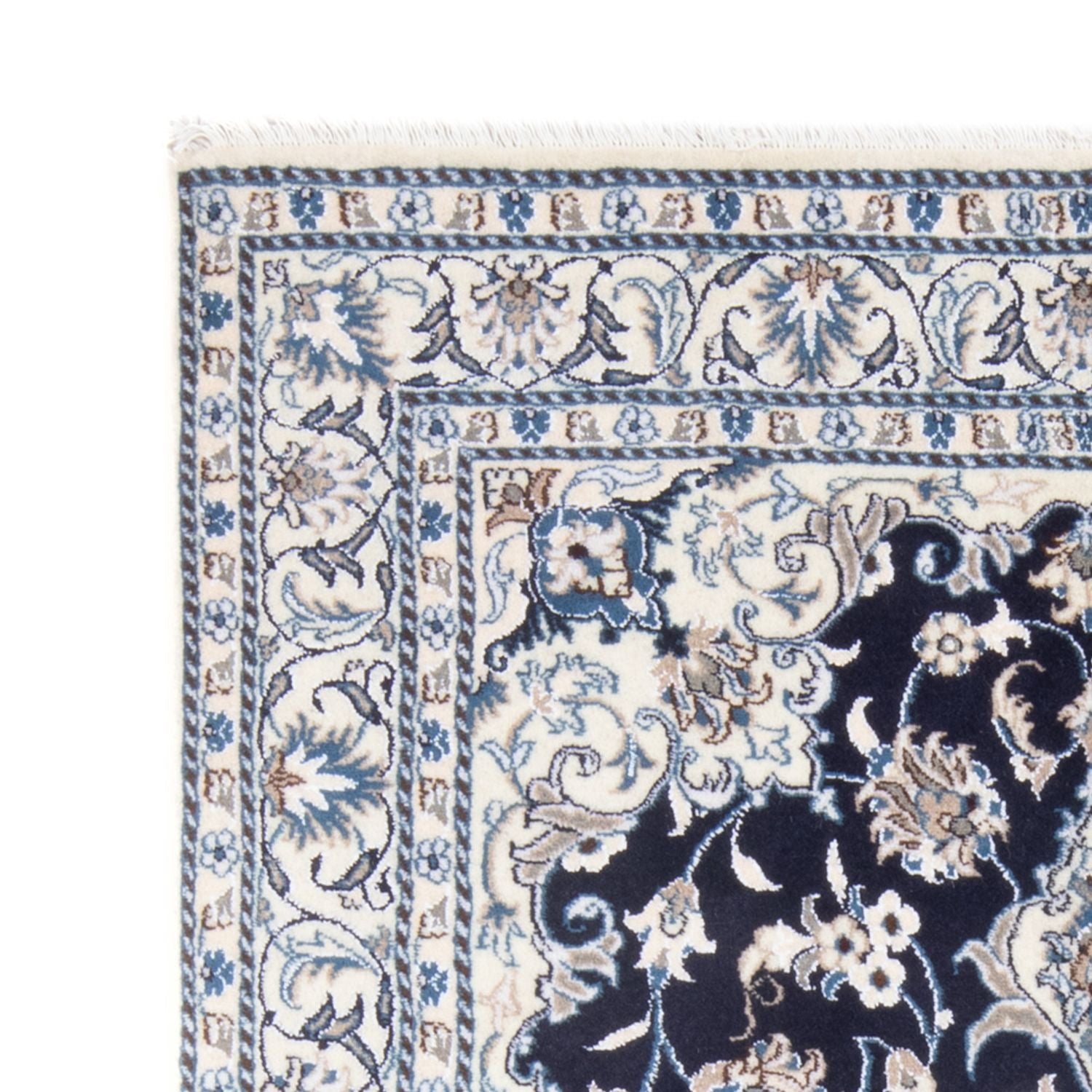 Perserteppich - Nain - Royal - 202 x 146 cm - dunkelblau