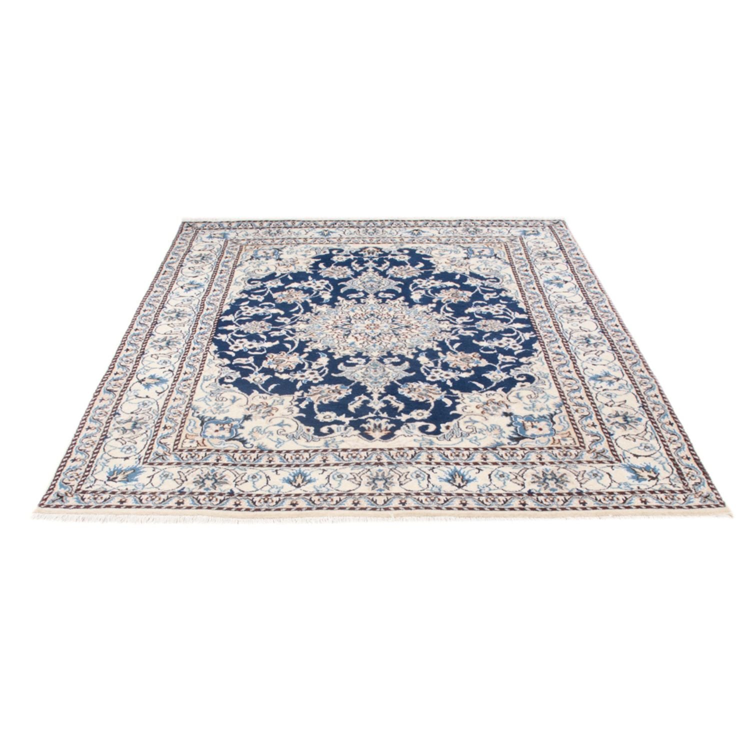 Perserteppich - Nain - Royal - 202 x 146 cm - dunkelblau