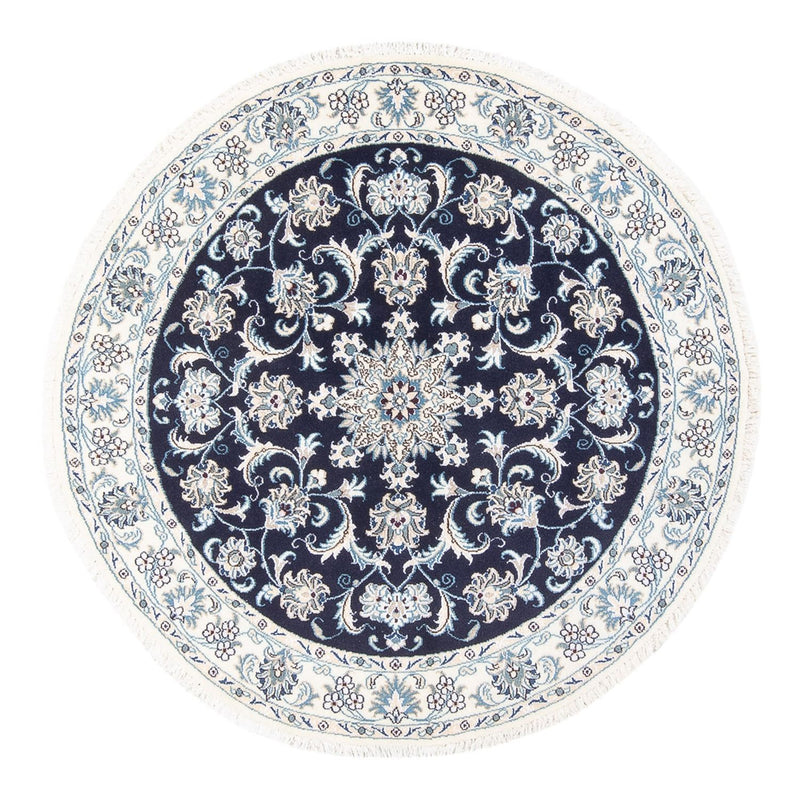 Perserteppich - Nain rund  - 150 x 150 cm - dunkelblau