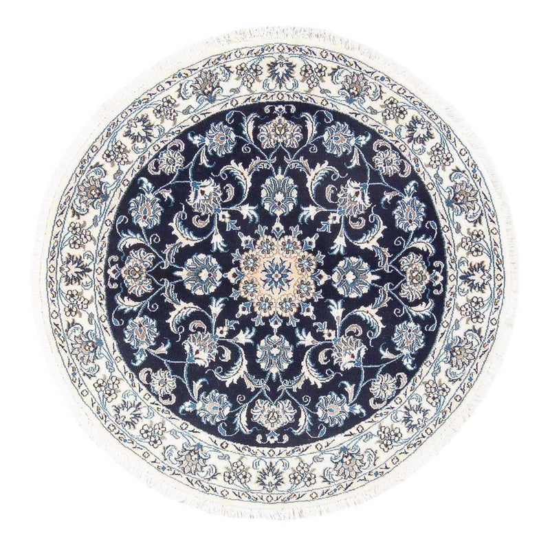 Perserteppich - Nain rund  - 150 x 150 cm - dunkelblau