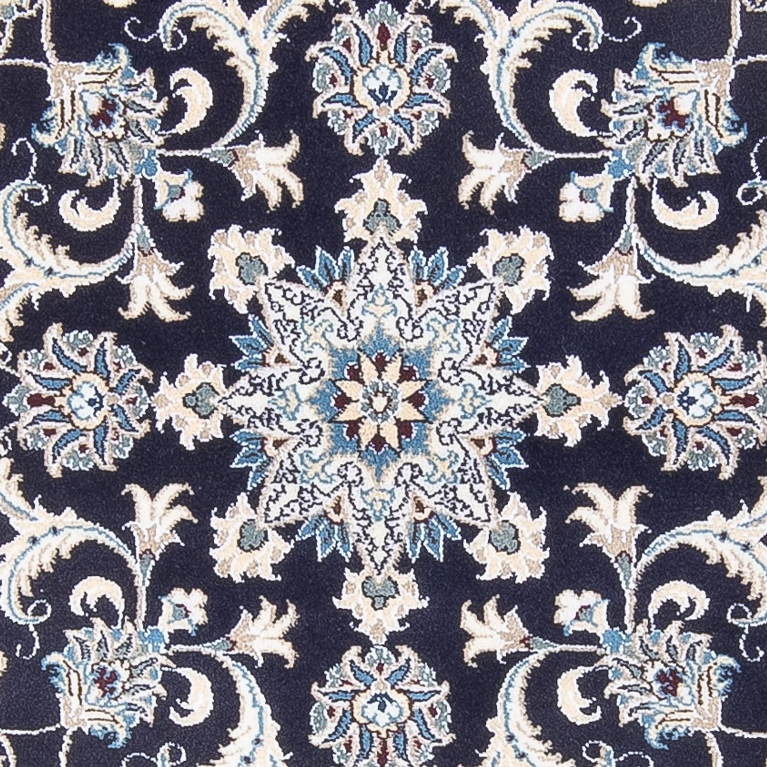 Perserteppich - Nain rund  - 150 x 150 cm - dunkelblau