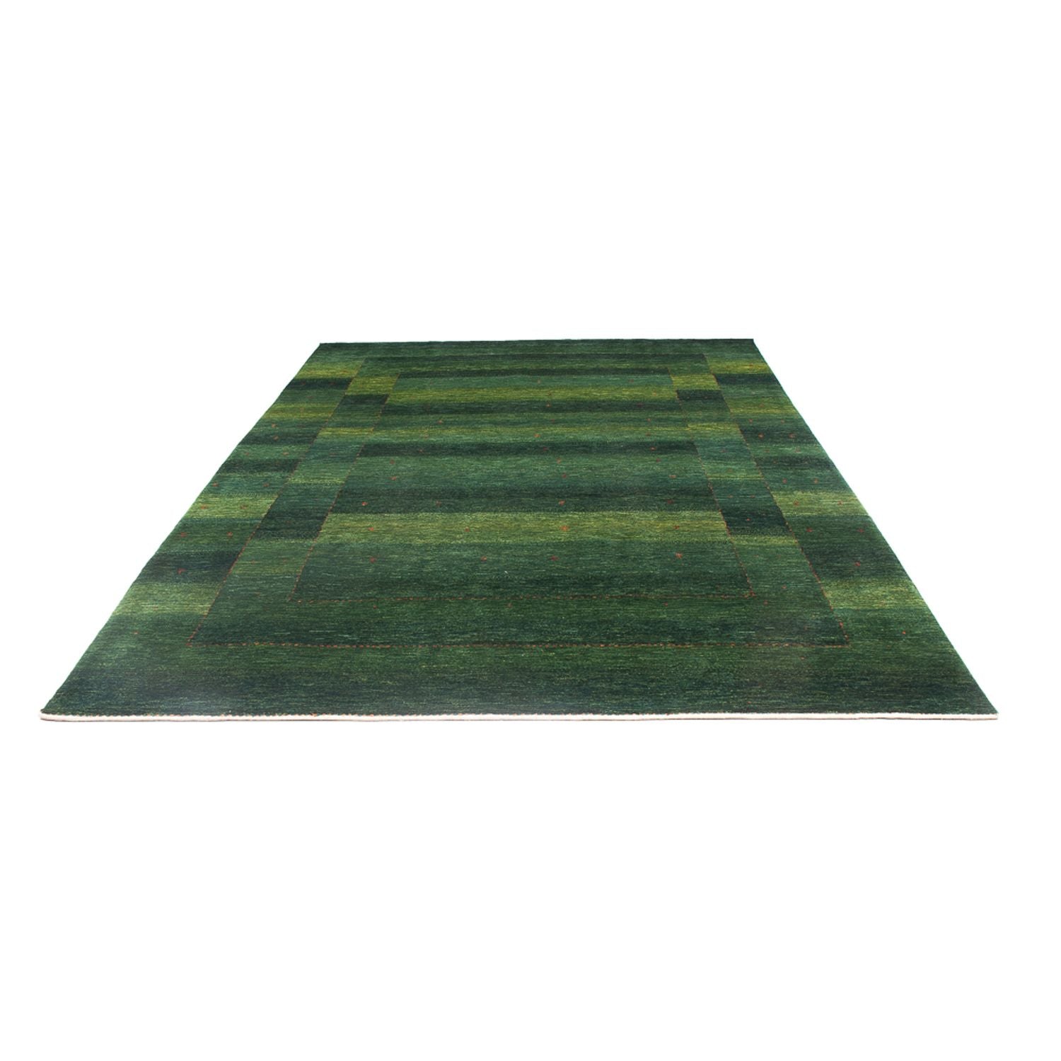 Gabbeh Teppich - Loribaft Perser - 322 x 213 cm - dunkelgrün