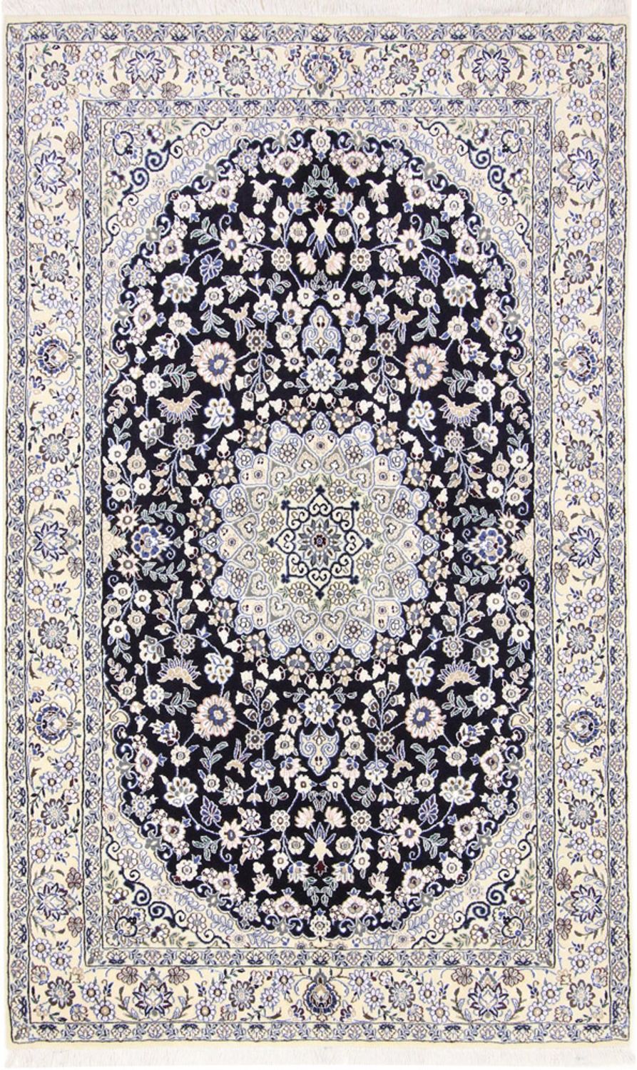 Perserteppich - Nain - Royal - 202 x 130 cm - dunkelblau