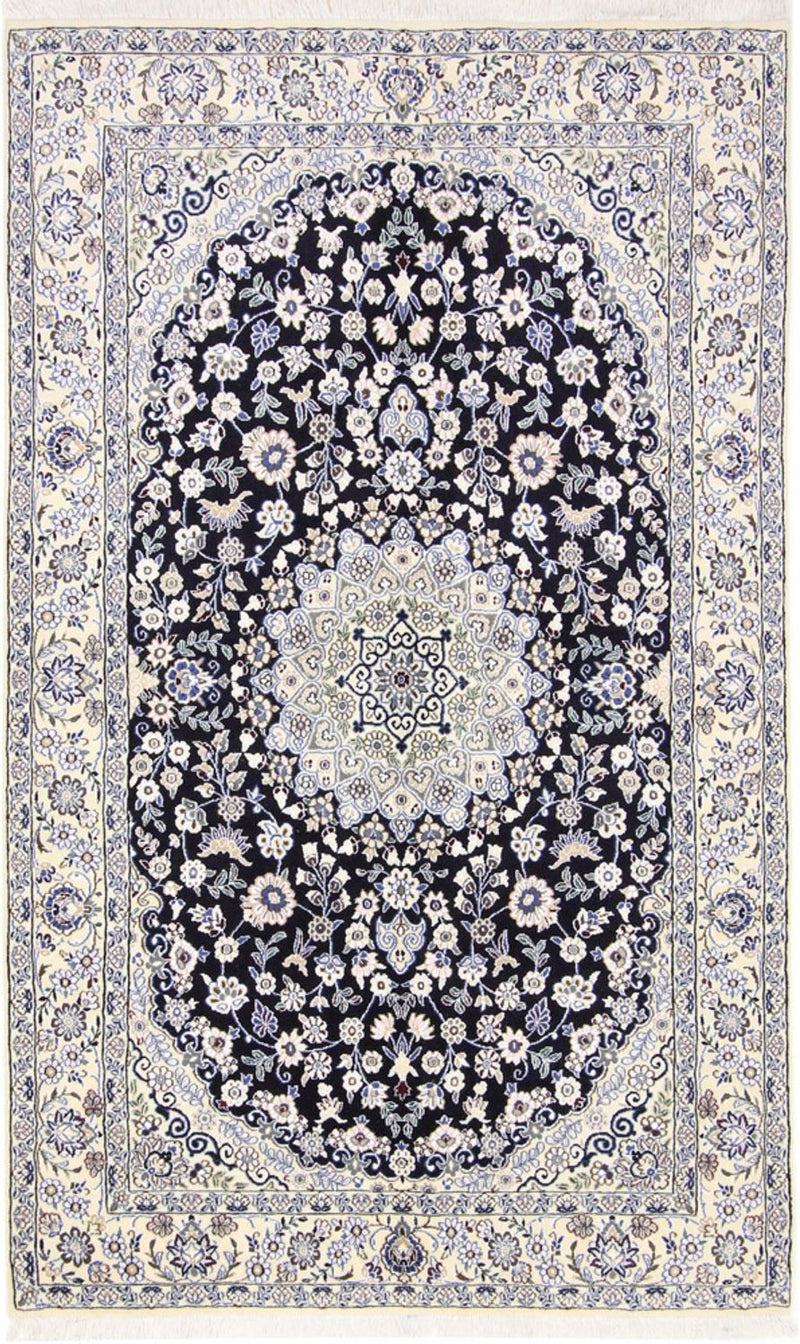 Perserteppich - Nain - Royal - 202 x 130 cm - dunkelblau