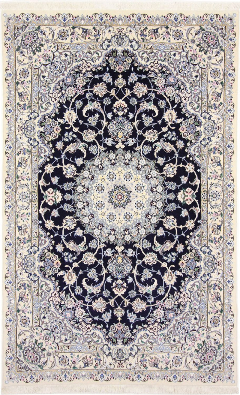 Perserteppich - Nain - Royal - 247 x 156 cm - dunkelblau