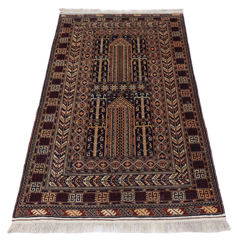 Belutsch Teppich 155 x 95 cm - schwarz