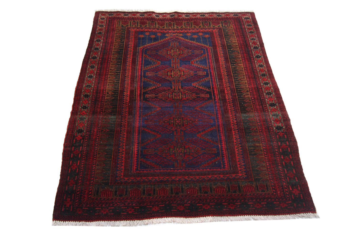 Belutsch Teppich 151 x 107 cm - blau