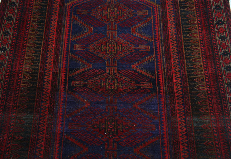 Belutsch Teppich 151 x 107 cm - blau