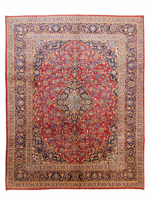 Perserteppich - Keshan 384 x 303 cm - blau