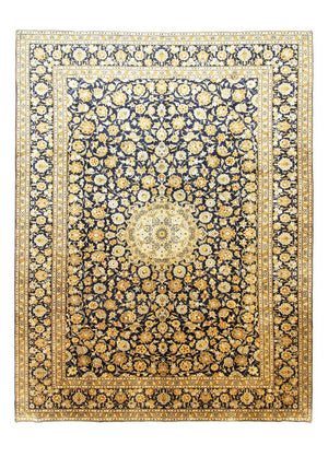 Perserteppich - Keshan 412 x 307 cm - blau