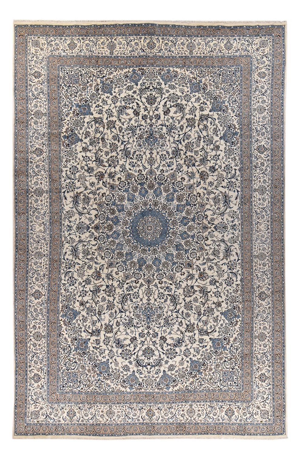 Perserteppich - Nain - Royal - 626 x 400 cm - grau