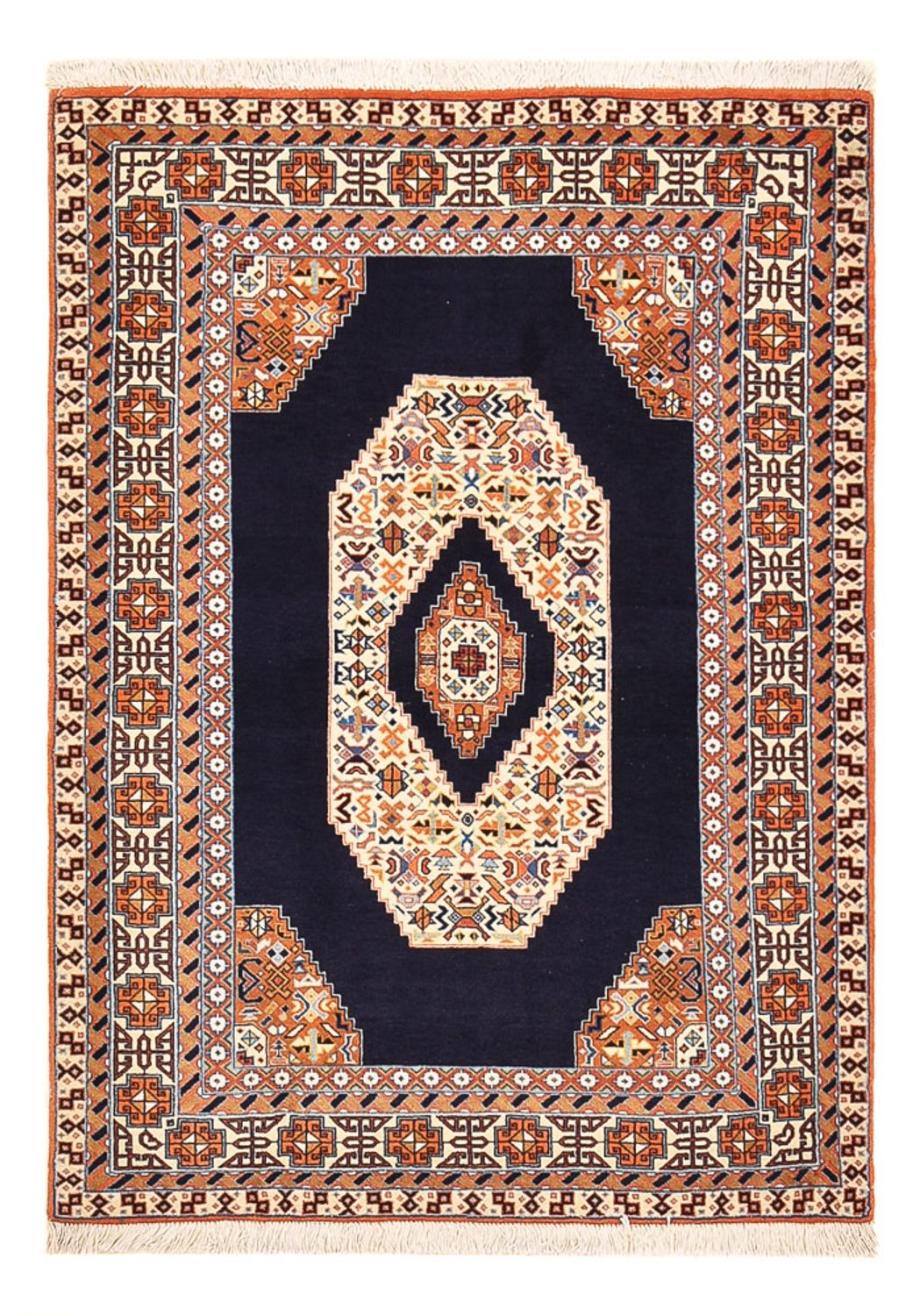 Perserteppich - Täbriz - Royal - 142 x 100 cm - dunkelblau