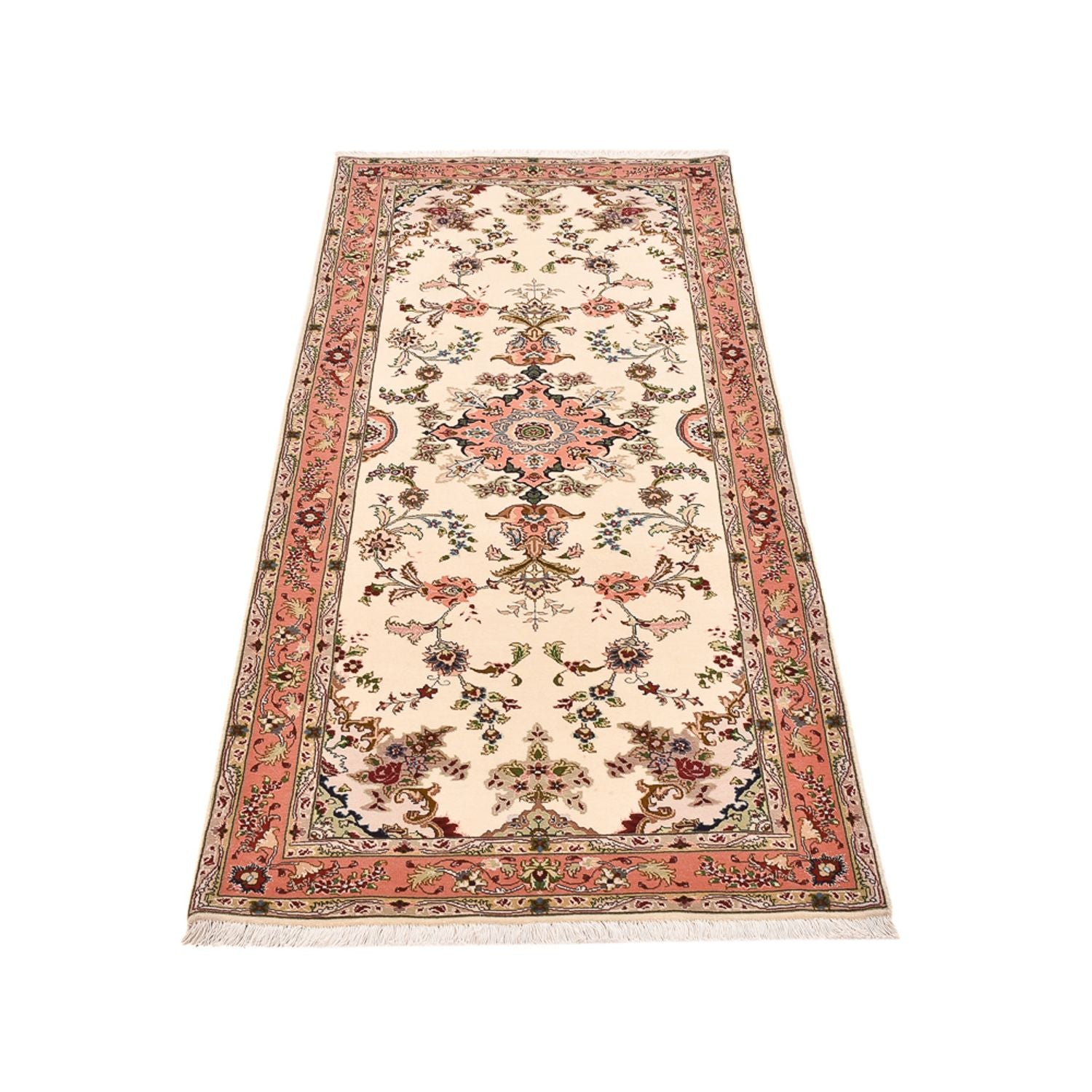 Läufer Perser - Täbriz - Royal - 203 x 81 cm - creme