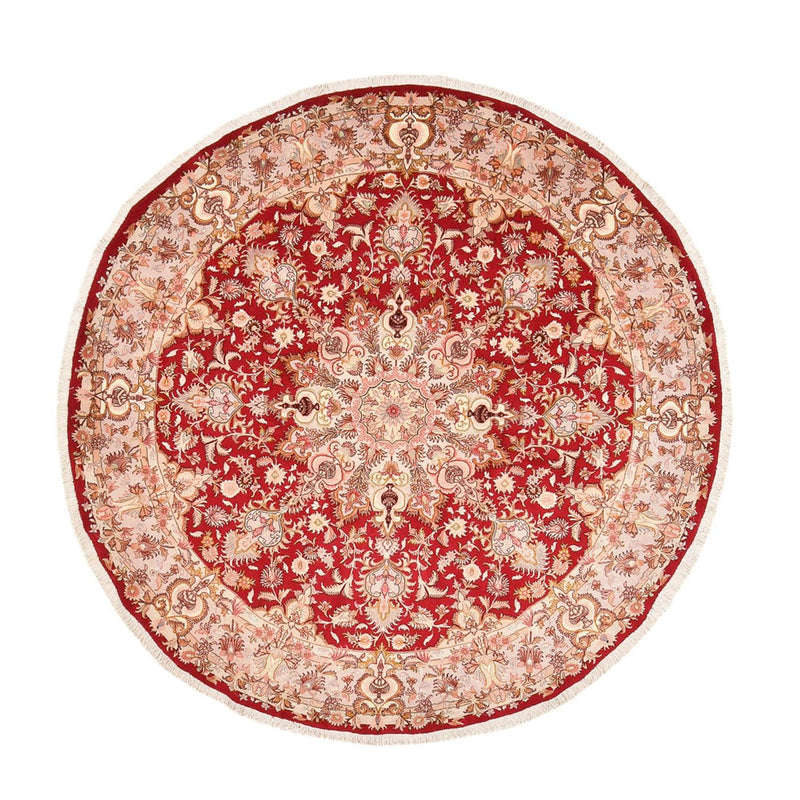 Perserteppich - Täbriz - Premium rund  - 200 x 200 cm - rot