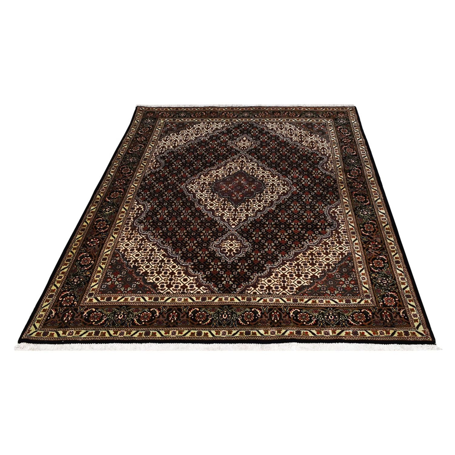 Perserteppich - Täbriz - Royal - 210 x 152 cm - dunkelbraun