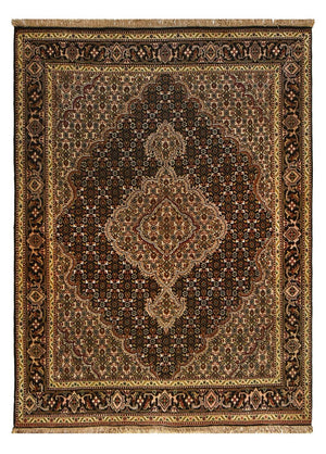 Perserteppich - Täbriz - Royal - 203 x 148 cm - dunkelbraun