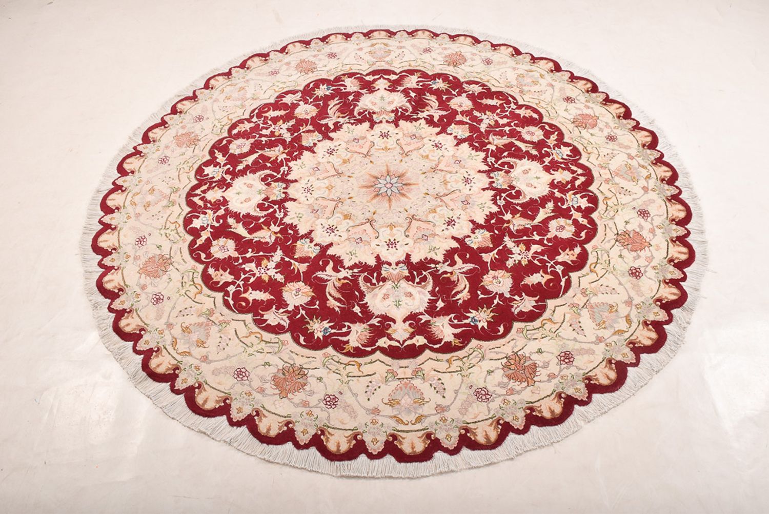 Perserteppich - Täbriz - Royal rund  - 200 x 200 cm - mehrfarbig