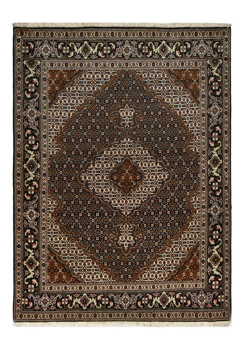 Perserteppich - Täbriz - Royal - 198 x 148 cm - dunkelbraun