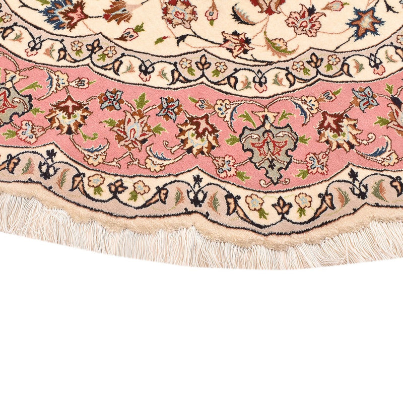 Perserteppich - Täbriz - Royal rund  - 200 x 200 cm - creme