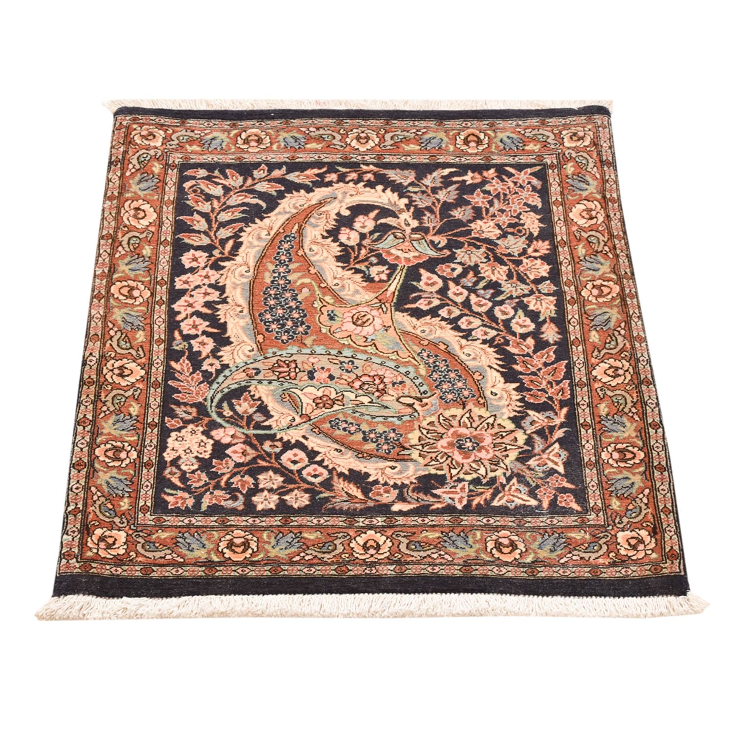 Perserteppich - Ghom - 77 x 60 cm - mehrfarbig