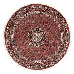 Perserteppich - Bidjar rund  - 150 x 150 cm - dunkelrot