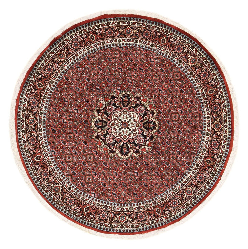Perserteppich - Bidjar rund  - 150 x 150 cm - dunkelrot