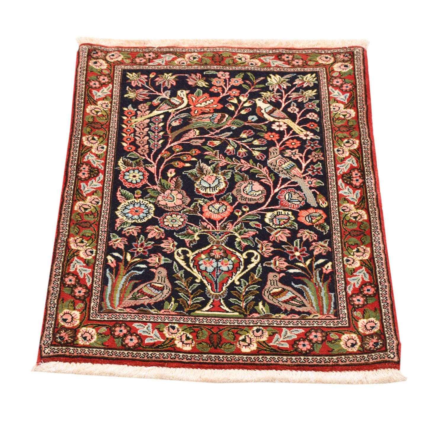 Perserteppich - Ghom - 79 x 55 cm - mehrfarbig