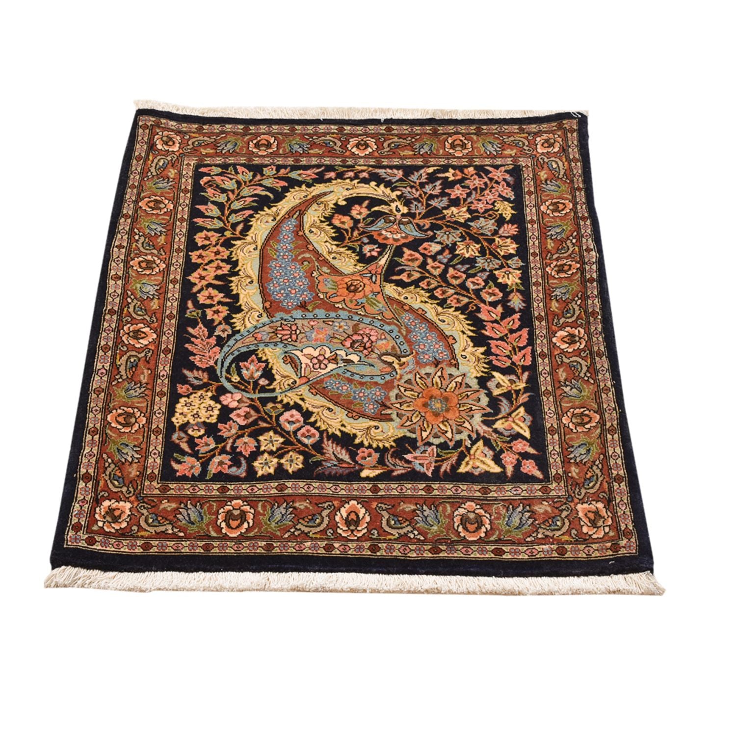 Perserteppich - Ghom - 80 x 63 cm - mehrfarbig