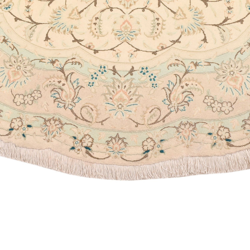 Perserteppich - Täbriz - Premium rund  - 200 x 200 cm - sand