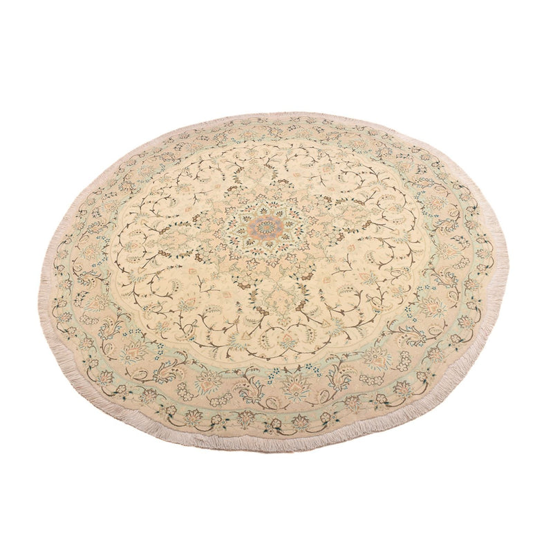 Perserteppich - Täbriz - Premium rund  - 200 x 200 cm - sand