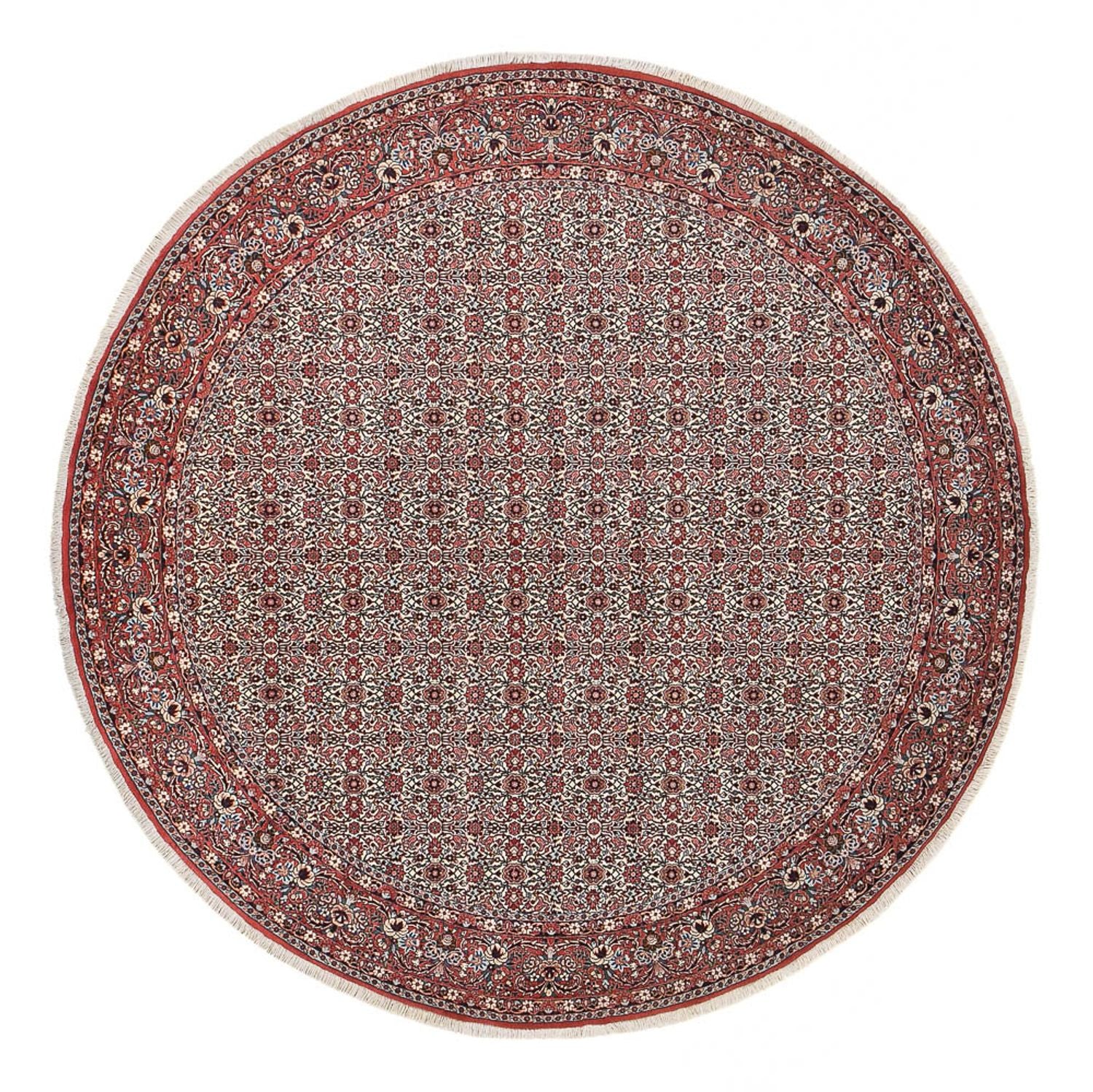 Perserteppich - Bidjar rund  - 305 x 305 cm - hellrot