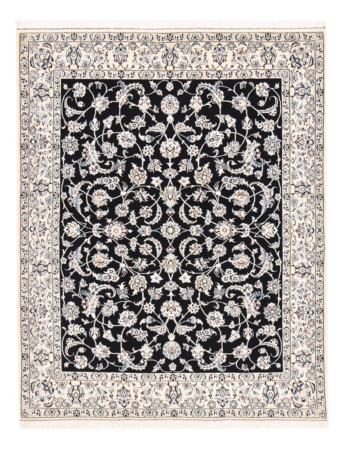 Perserteppich - Nain - Royal - 194 x 147 cm - dunkelblau