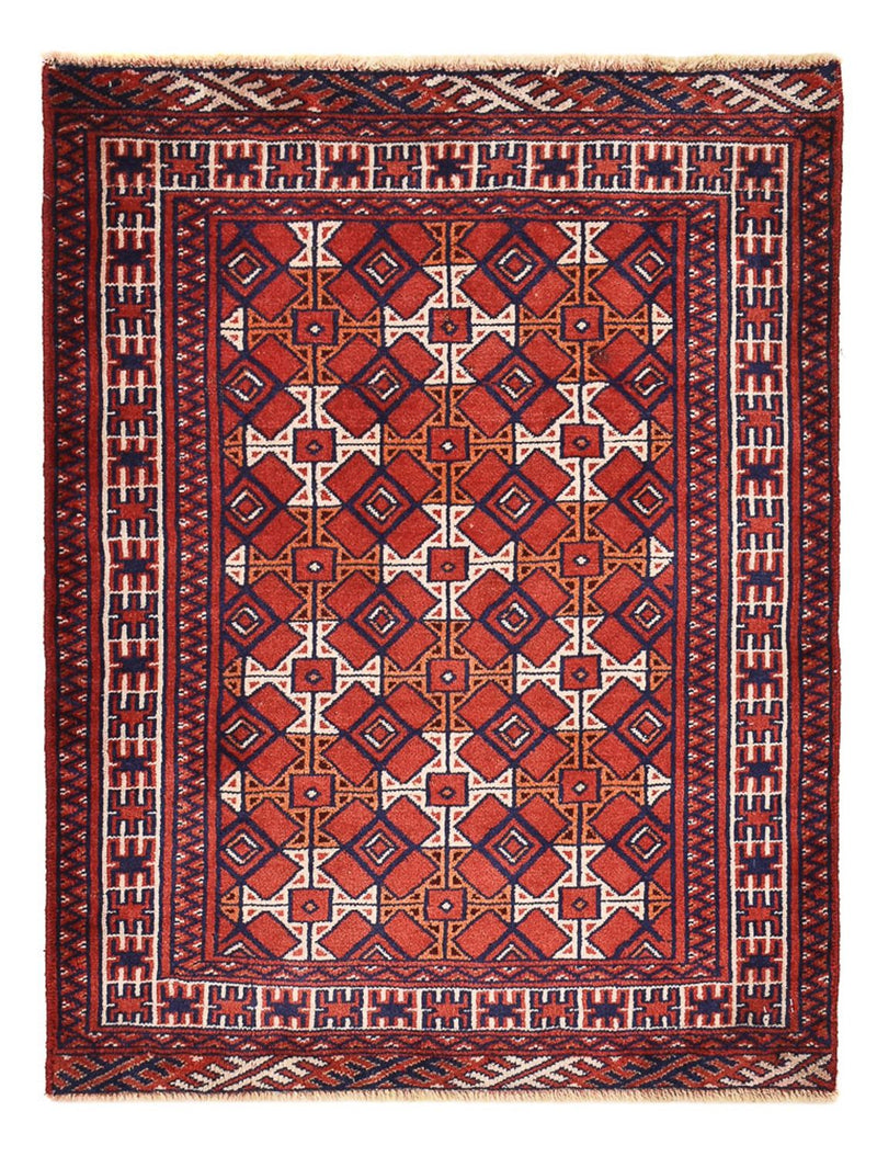 Perserteppich - Nomadic - 92 x 70 cm - dunkelrot