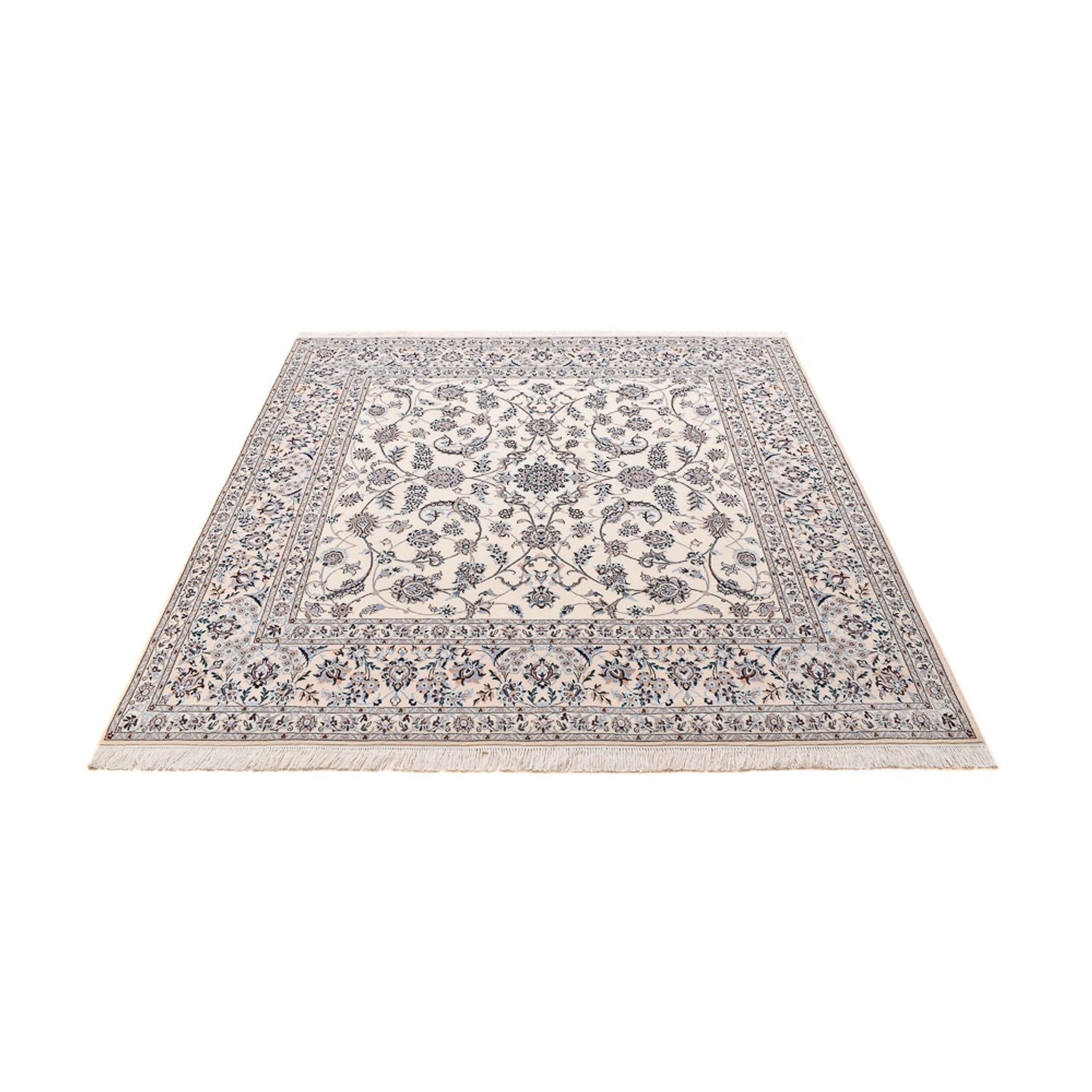 Perserteppich - Nain - Premium quadratisch  - 204 x 207 cm - hellgrau