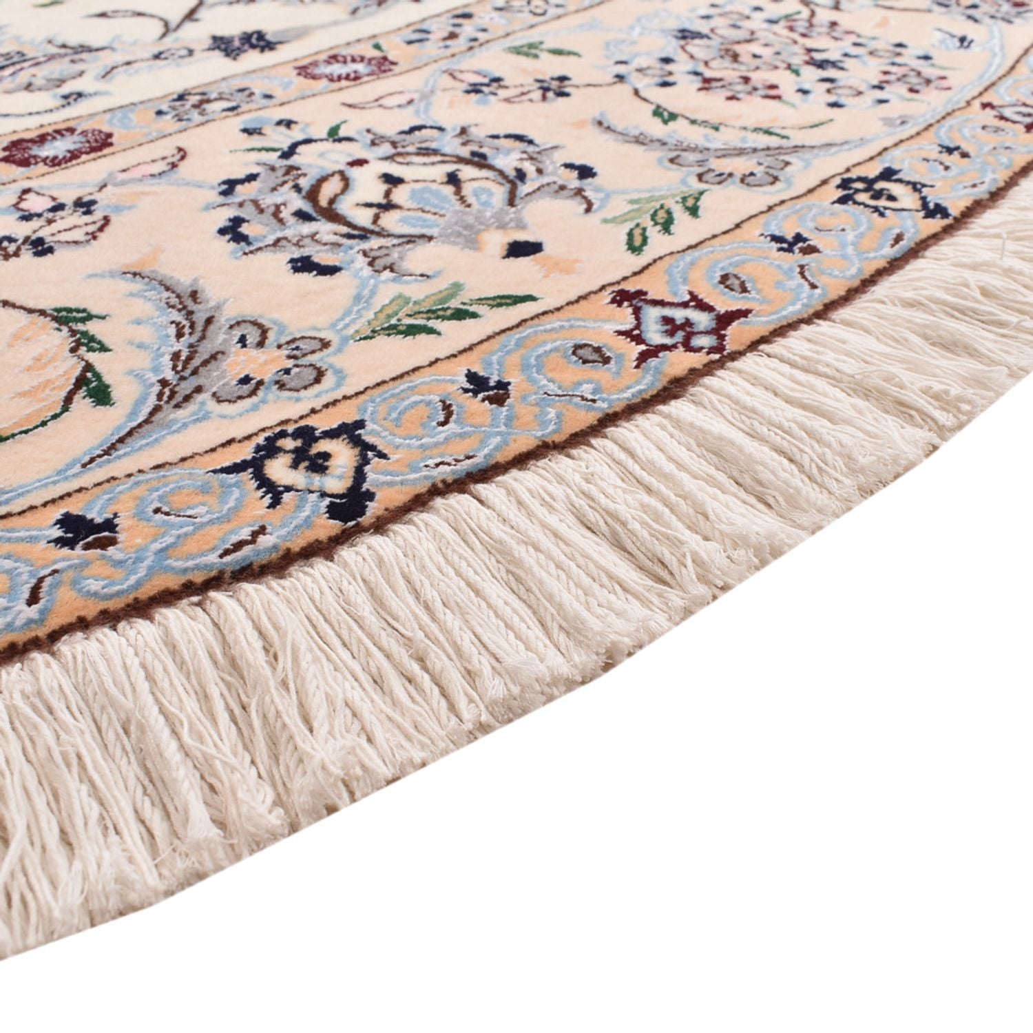 Perserteppich - Nain - Premium rund  - 252 x 252 cm - creme