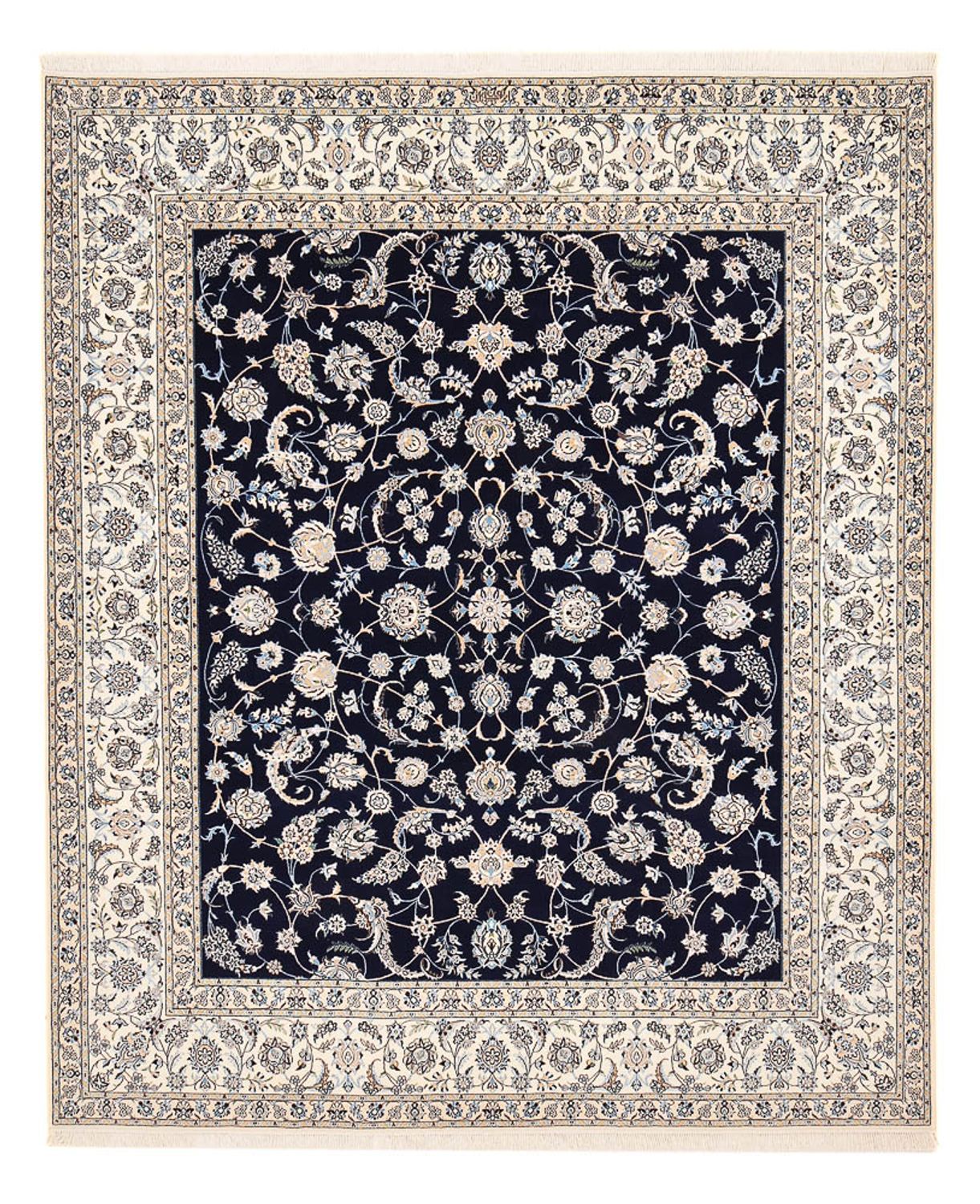 Perserteppich - Nain - Premium - 304 x 258 cm - dunkelblau